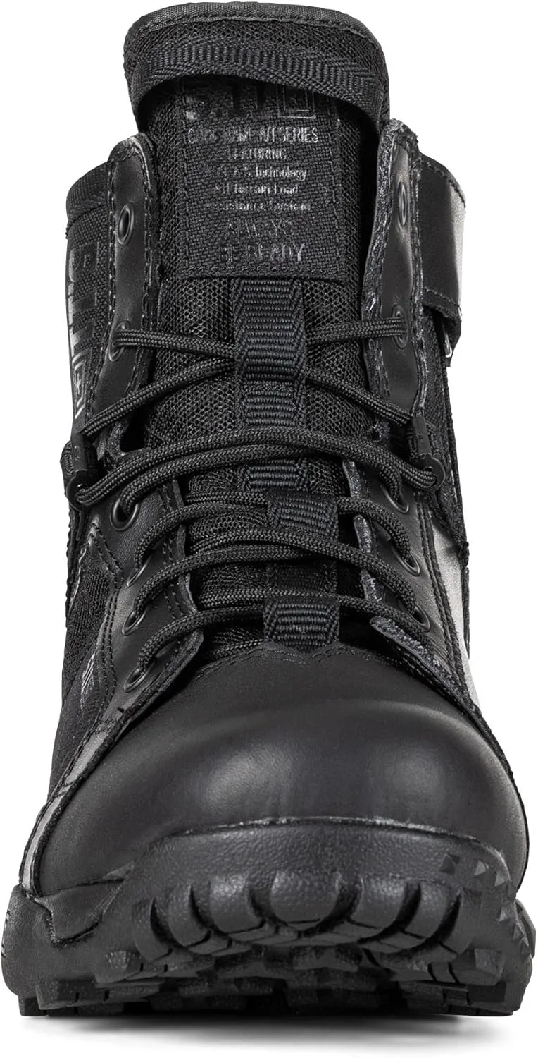 5.11 Tactical Mens A/T All-Terrain 6-Inch Side Zip Boots, Full-Length Side Zipper, Water Resistant Upper, Style 12439