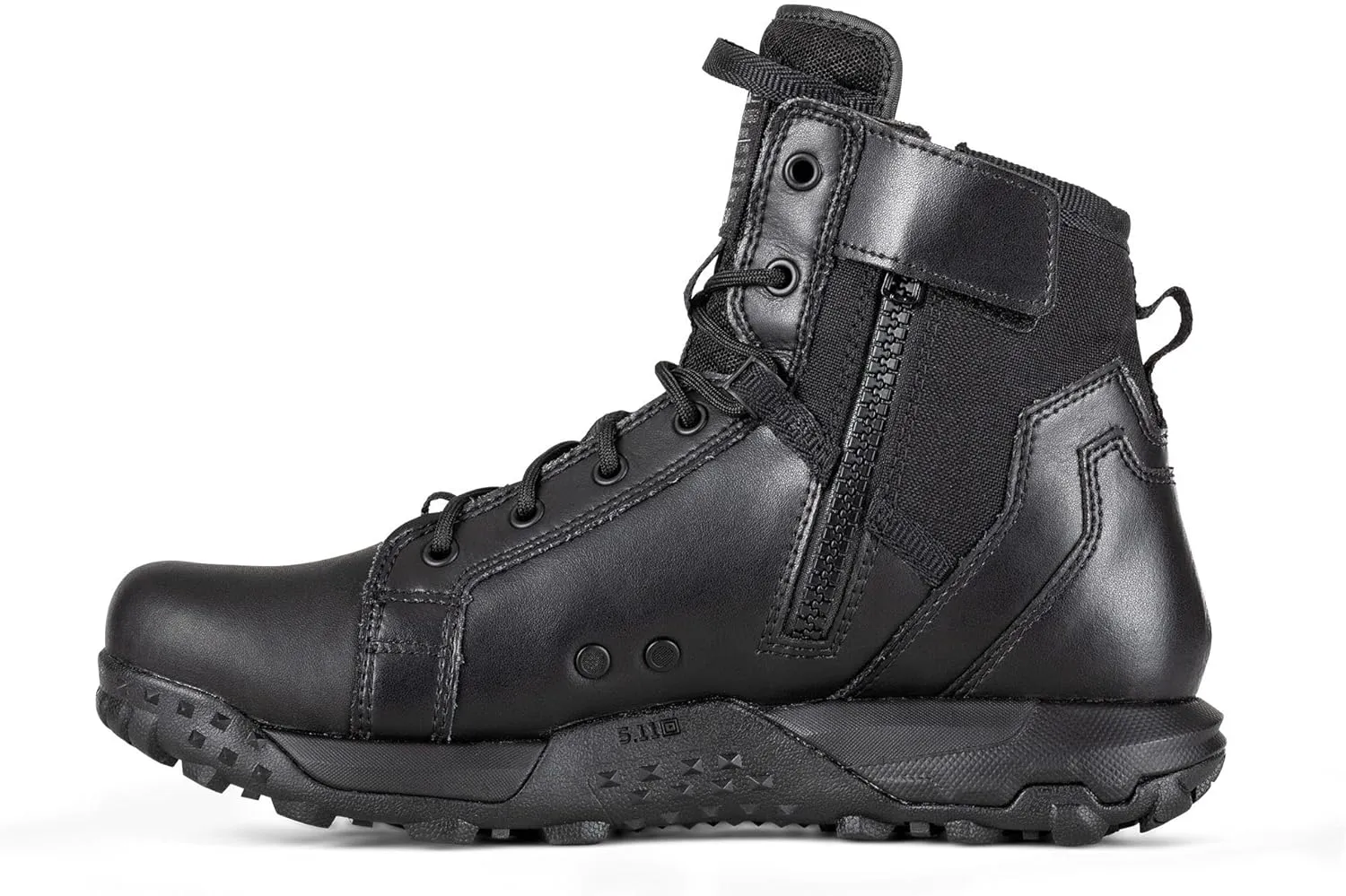 5.11 Tactical Mens A/T All-Terrain 6-Inch Side Zip Boots, Full-Length Side Zipper, Water Resistant Upper, Style 12439