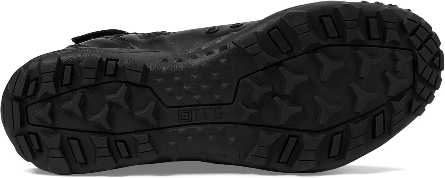 5.11 Tactical Men's A/T Boots, 8-Inch, Side Zipper, All Terrain Work Boot, Black, Style 12431ABR
