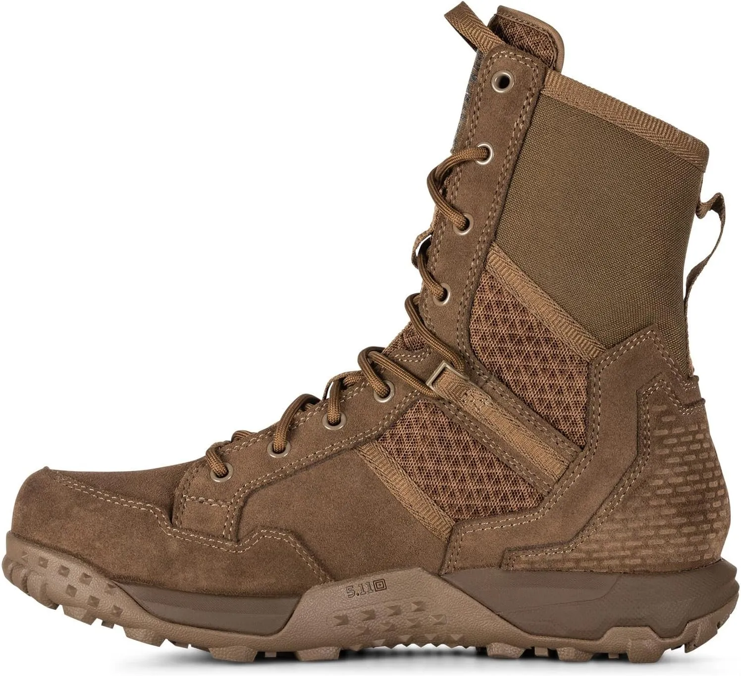 5.11 Tactical Men's A/T Waterproof Boots, 8", Brown All Terrain Boot, Dark Coyote, Style 12445ABR