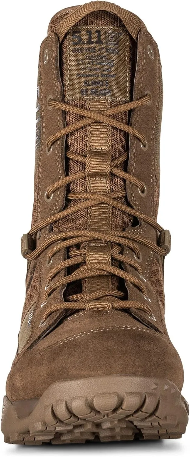 5.11 Tactical Men's A/T Waterproof Boots, 8", Brown All Terrain Boot, Dark Coyote, Style 12445ABR