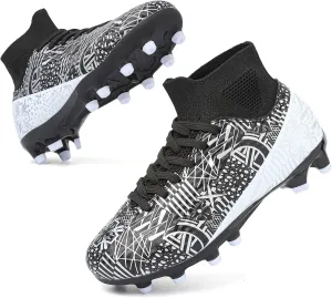 ASoftLand Boys Girls Soccer Cleats Lace Up Cleats(Little Kid/Big Kid) AG/FG