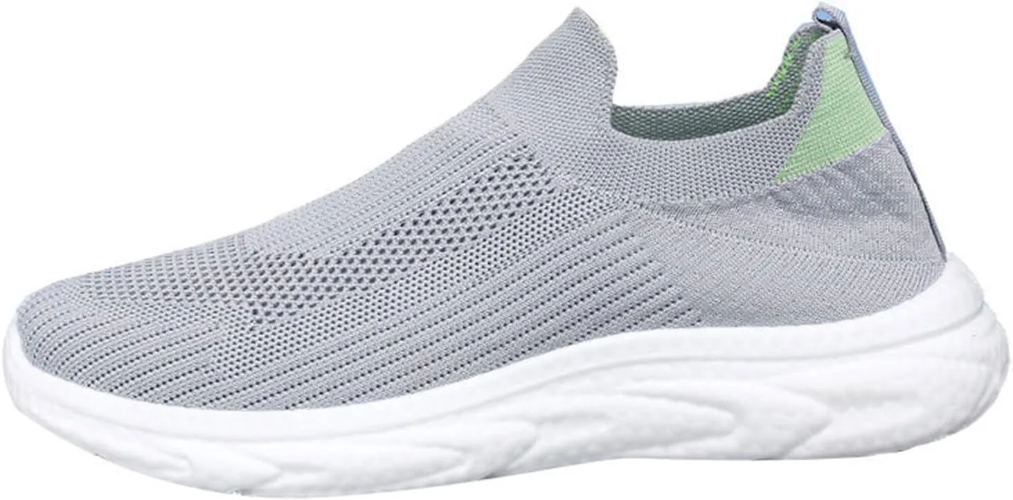 Autumn and Summer Men Sports Shoes Flat Bottom Lightweight Mesh Breathable Slip On Comfortable Fashion Canvas Shoes