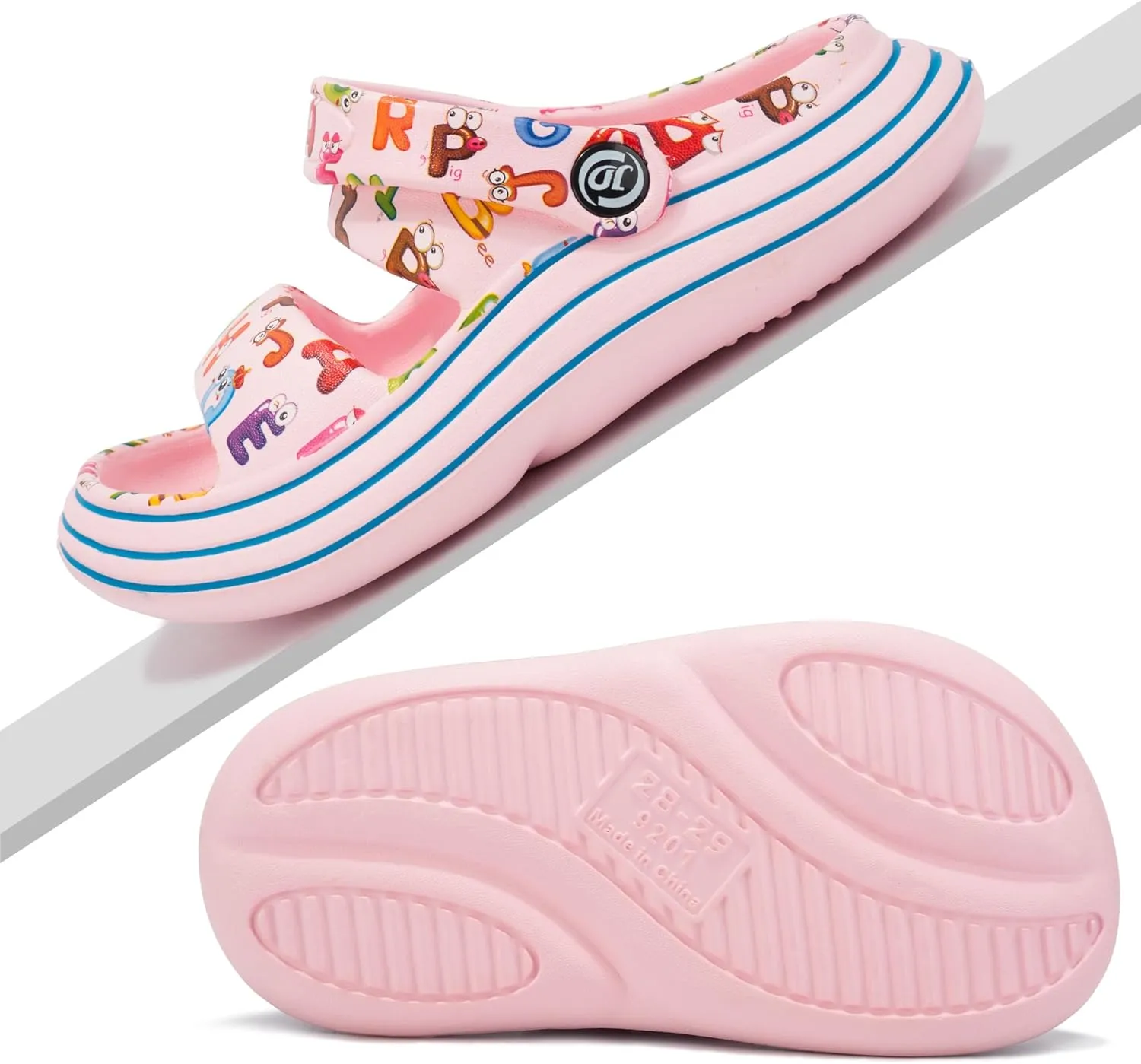 Axcone Kid's Boys Girls Comfort Clogs Slippers Cartoon Garden Shoes Breathable Non-Slip Beach Pool Sandal All-Terrain Parallel Bars Cloud SlippersToddler/Little Kids/Big Kids