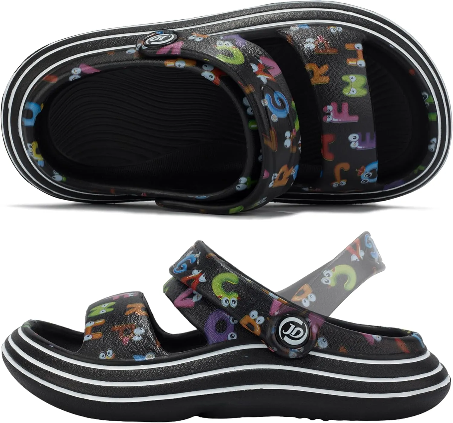 Axcone Kid's Boys Girls Comfort Clogs Slippers Cartoon Garden Shoes Breathable Non-Slip Beach Pool Sandal All-Terrain Parallel Bars Cloud SlippersToddler/Little Kids/Big Kids