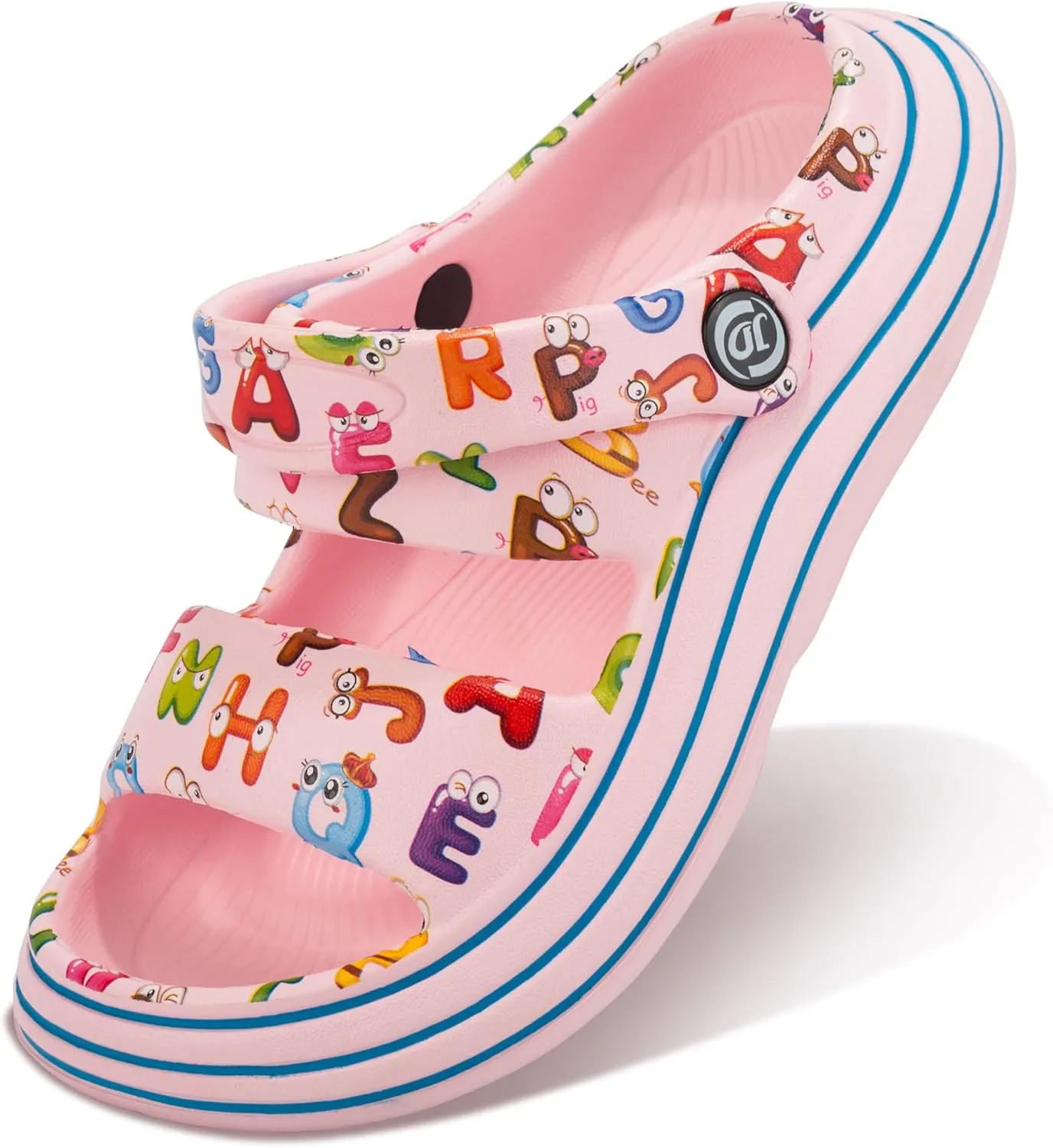 Axcone Kid's Boys Girls Comfort Clogs Slippers Cartoon Garden Shoes Breathable Non-Slip Beach Pool Sandal All-Terrain Parallel Bars Cloud SlippersToddler/Little Kids/Big Kids