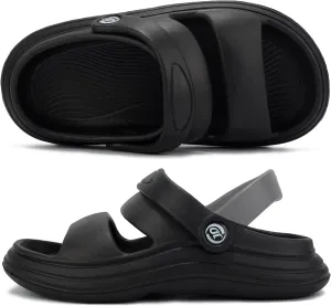 Axcone Kid's Boys Girls Comfort Clogs Slippers Cartoon Garden Shoes Breathable Non-Slip Beach Pool Sandal All-Terrain Parallel Bars Cloud SlippersToddler/Little Kids/Big Kids