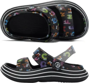 Axcone Kid's Boys Girls Comfort Clogs Slippers Cartoon Garden Shoes Breathable Non-Slip Beach Pool Sandal All-Terrain Parallel Bars Cloud SlippersToddler/Little Kids/Big Kids