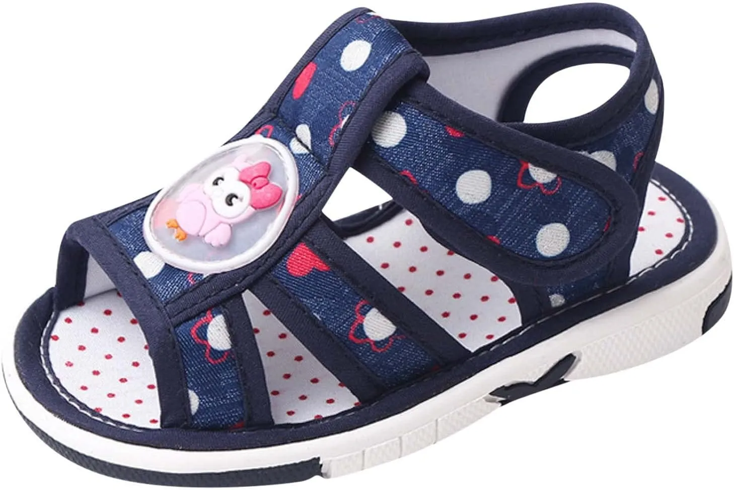 Baby Boy Girl Summer Sandals Infant Squeaky Shoes Lightwight Non-Slip Toddler Flat Bottom Non Slip OpenToe Breathable Soft Infant Sandals