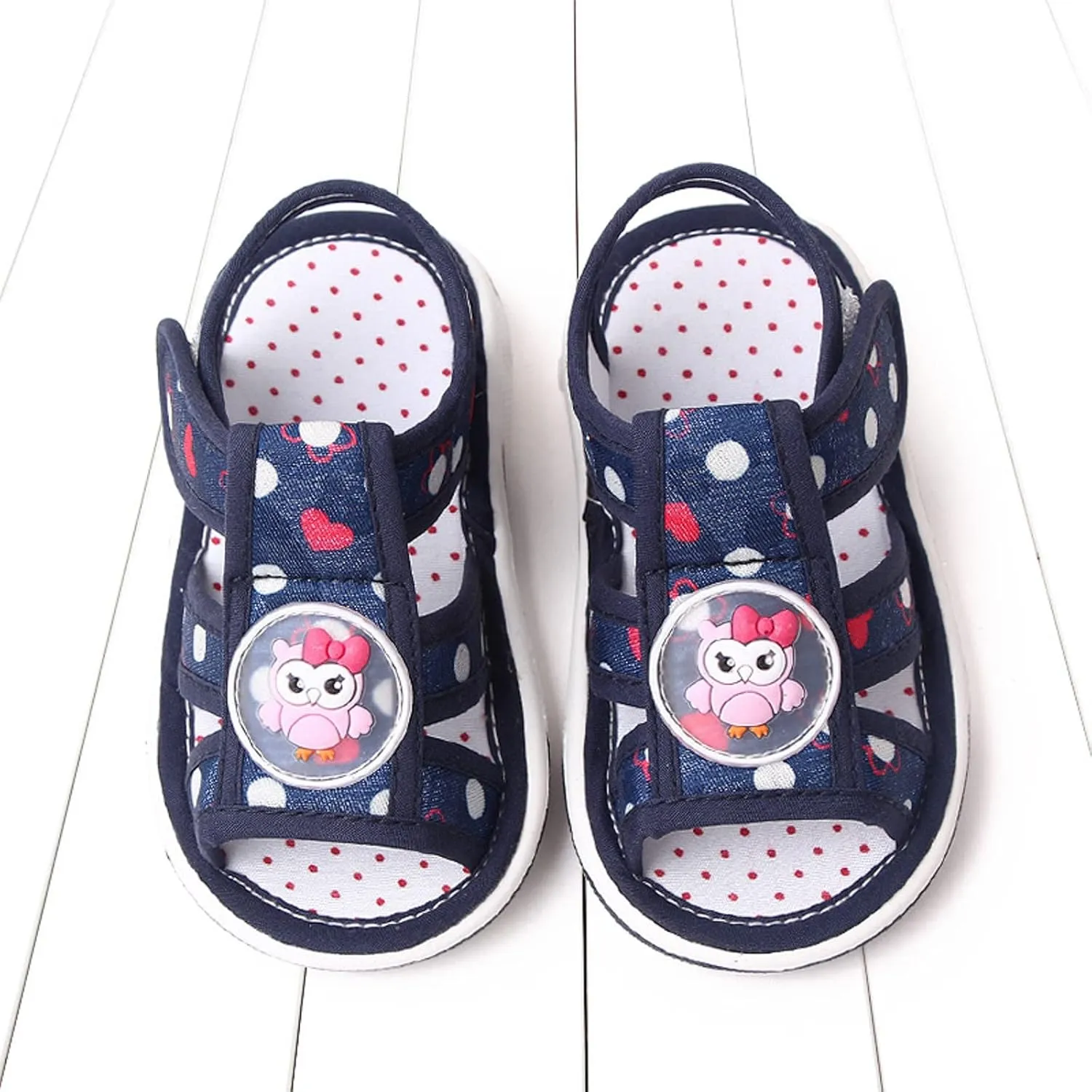 Baby Boy Girl Summer Sandals Infant Squeaky Shoes Lightwight Non-Slip Toddler Flat Bottom Non Slip OpenToe Breathable Soft Infant Sandals