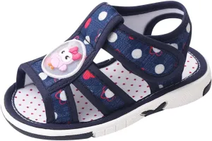 Baby Boy Girl Summer Sandals Infant Squeaky Shoes Lightwight Non-Slip Toddler Flat Bottom Non Slip OpenToe Breathable Soft Infant Sandals