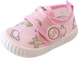 Baby Sneakers Girls Boys Lightweight Breathable Mesh First Walkers Shoes Non Slip Sole Sandals for Summer Fall