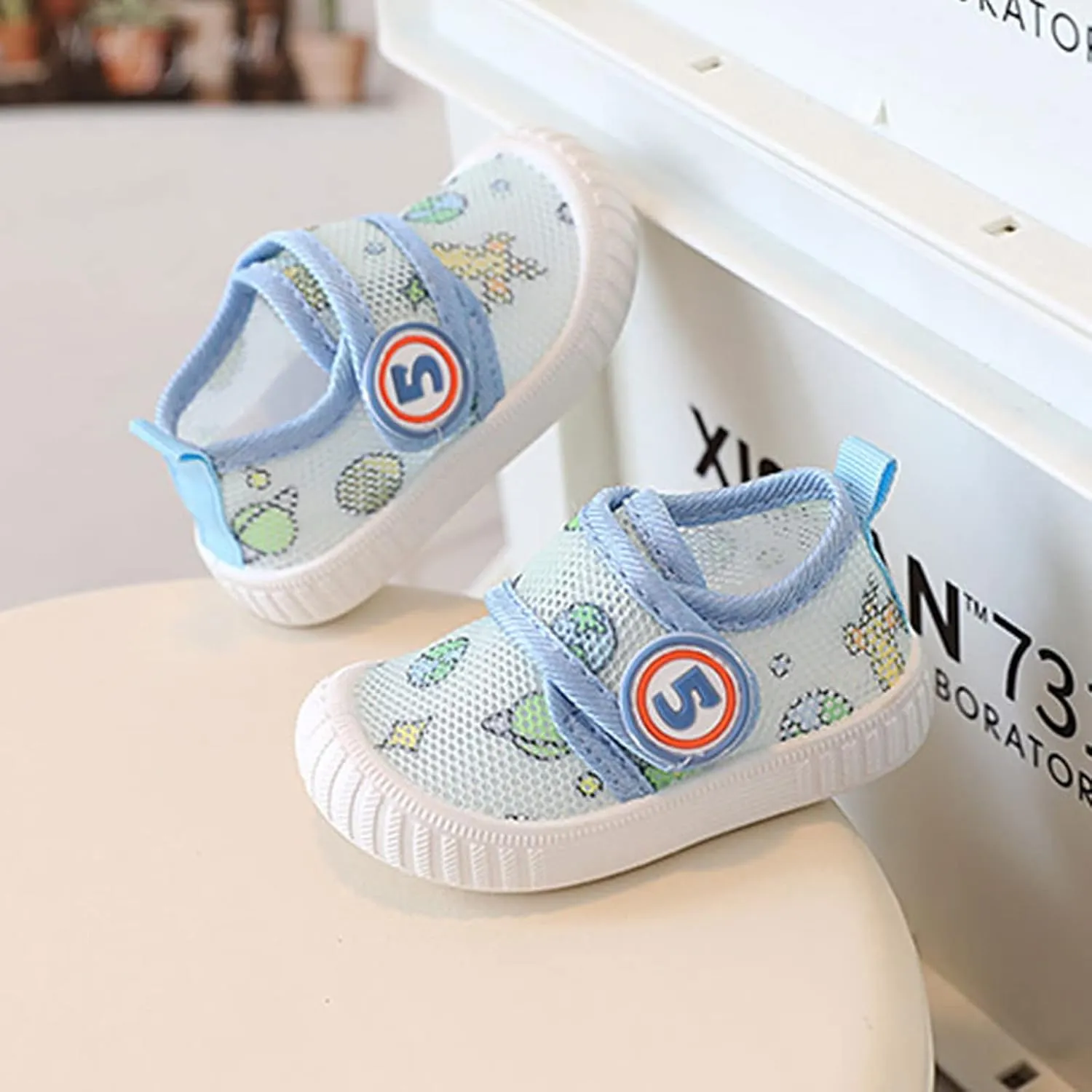 Baby Sneakers Girls Boys Lightweight Breathable Mesh First Walkers Shoes Non Slip Sole Sandals for Summer Fall