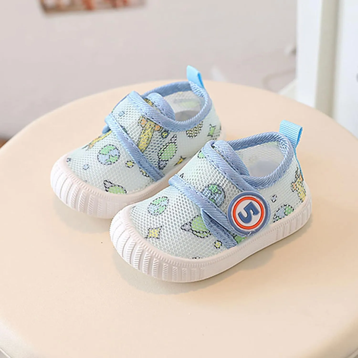 Baby Sneakers Girls Boys Lightweight Breathable Mesh First Walkers Shoes Non Slip Sole Sandals for Summer Fall