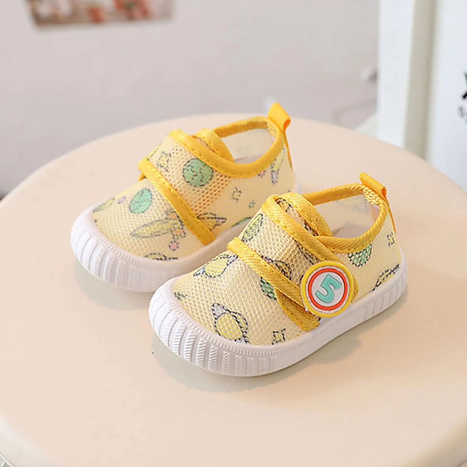 Baby Sneakers Girls Boys Lightweight Breathable Mesh First Walkers Shoes Non Slip Sole Sandals for Summer Fall