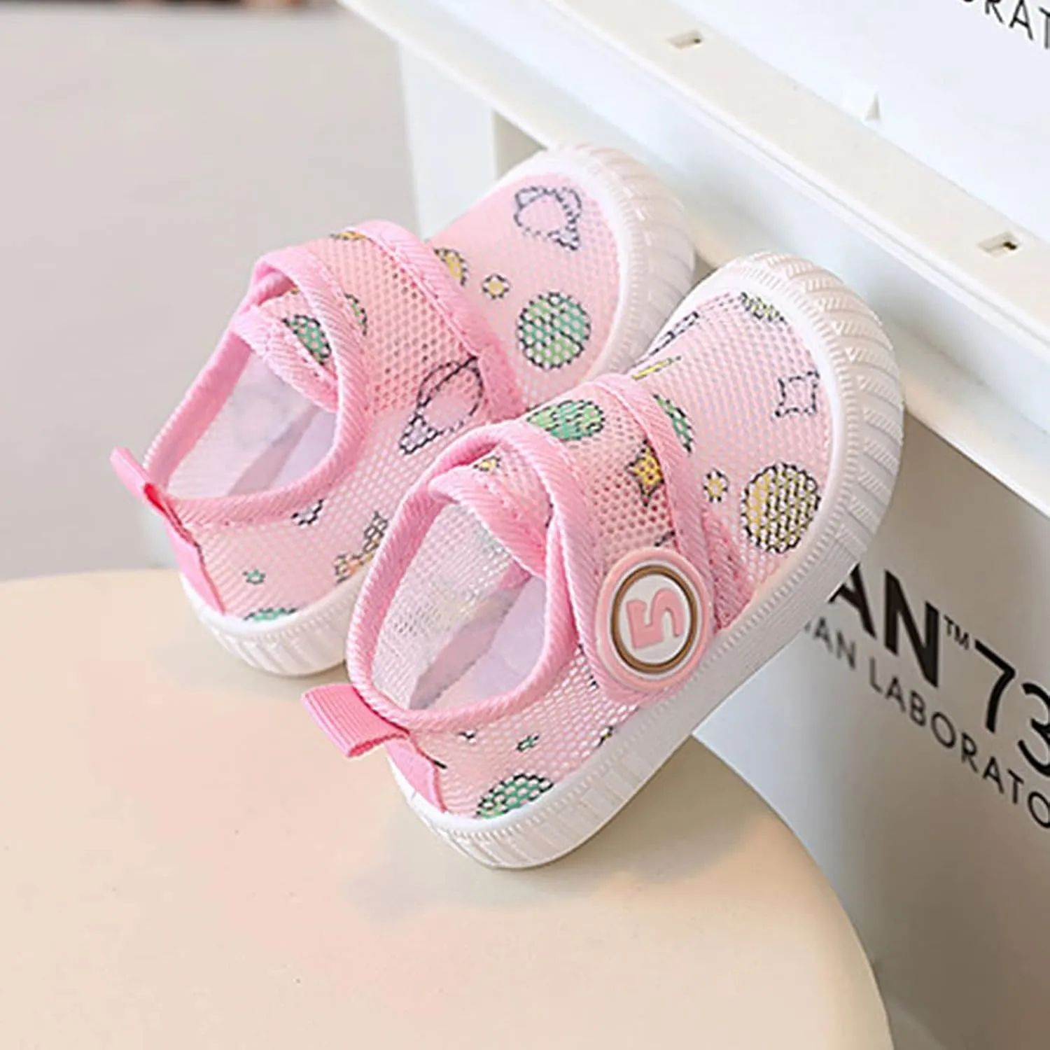 Baby Sneakers Girls Boys Lightweight Breathable Mesh First Walkers Shoes Non Slip Sole Sandals for Summer Fall