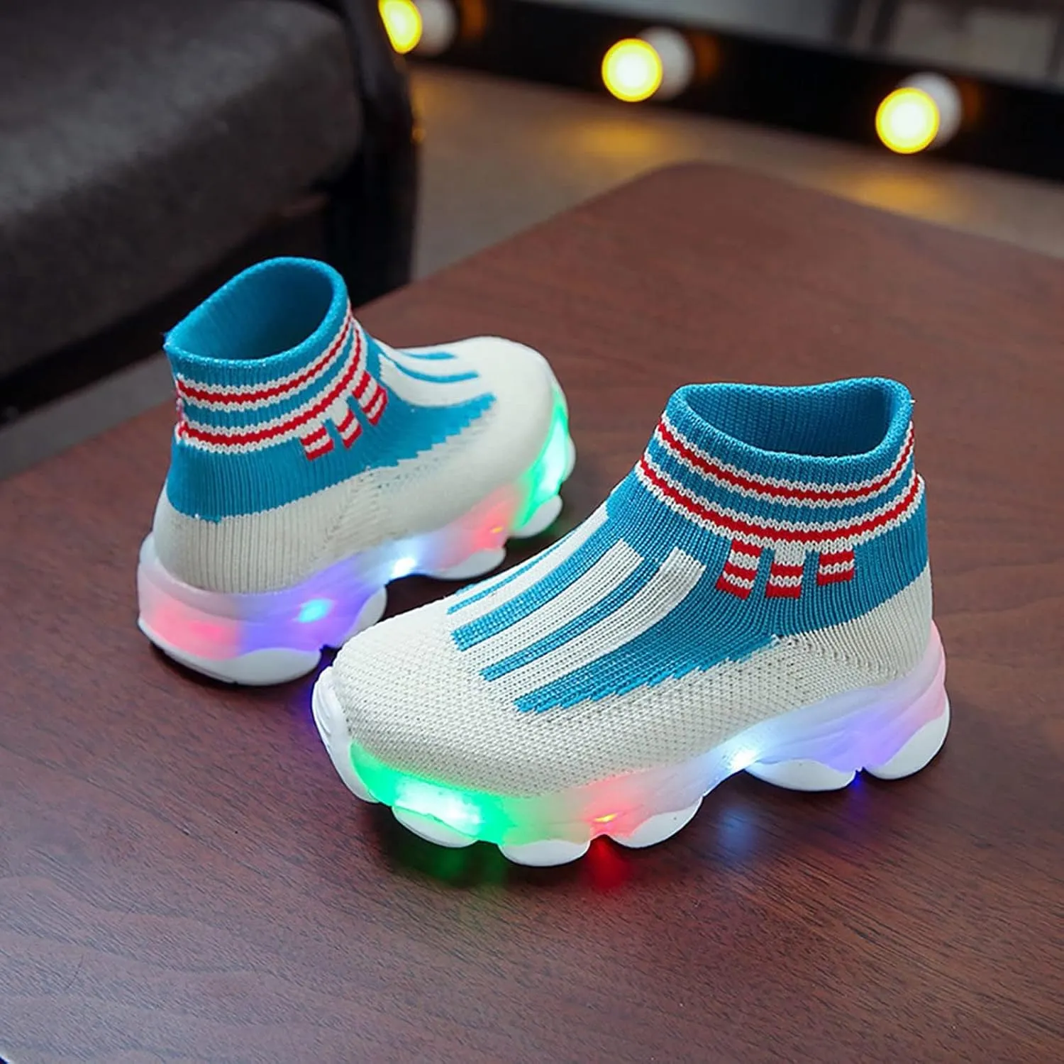 Baby Walking Shoes,Kids Baby Boys Girls Bling Led Light Sport Shoes Children Mesh Luminous Casual Shoes 1-6 Years