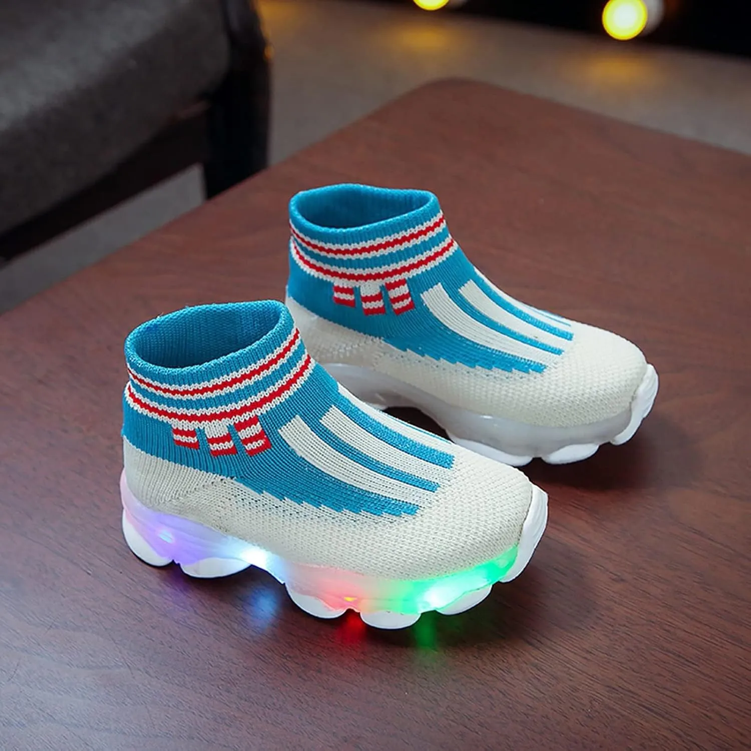 Baby Walking Shoes,Kids Baby Boys Girls Bling Led Light Sport Shoes Children Mesh Luminous Casual Shoes 1-6 Years