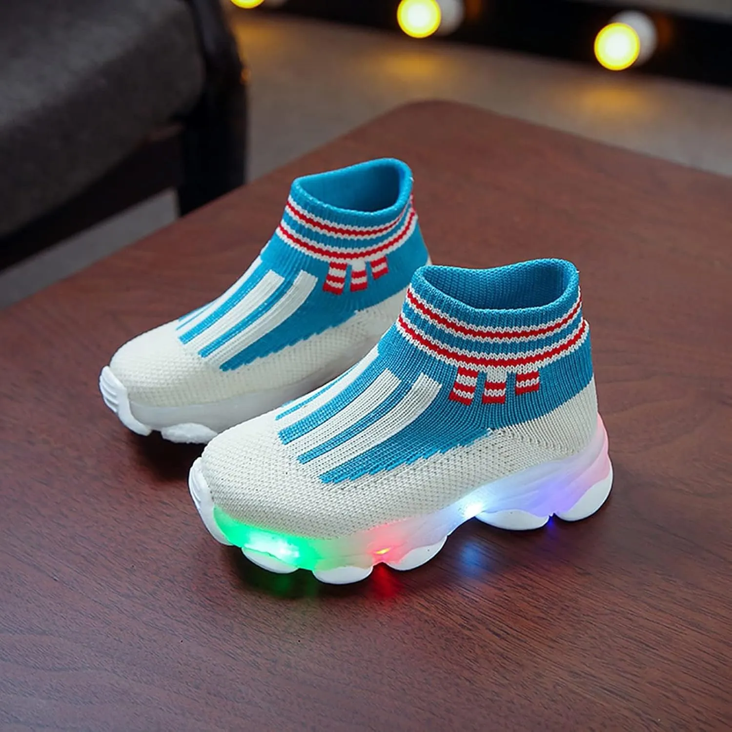 Baby Walking Shoes,Kids Baby Boys Girls Bling Led Light Sport Shoes Children Mesh Luminous Casual Shoes 1-6 Years