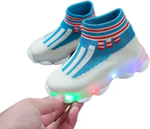 Baby Walking Shoes,Kids Baby Boys Girls Bling Led Light Sport Shoes Children Mesh Luminous Casual Shoes 1-6 Years
