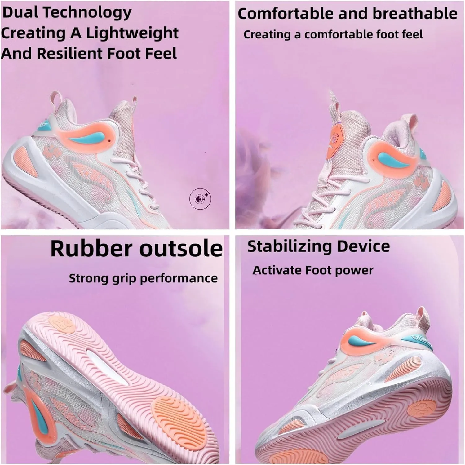 Basketball Shoes for Men Workout Non Slip Training Athletic Shoes High-Top Outdoor Sports Shoes Fashion Sneakers for Running