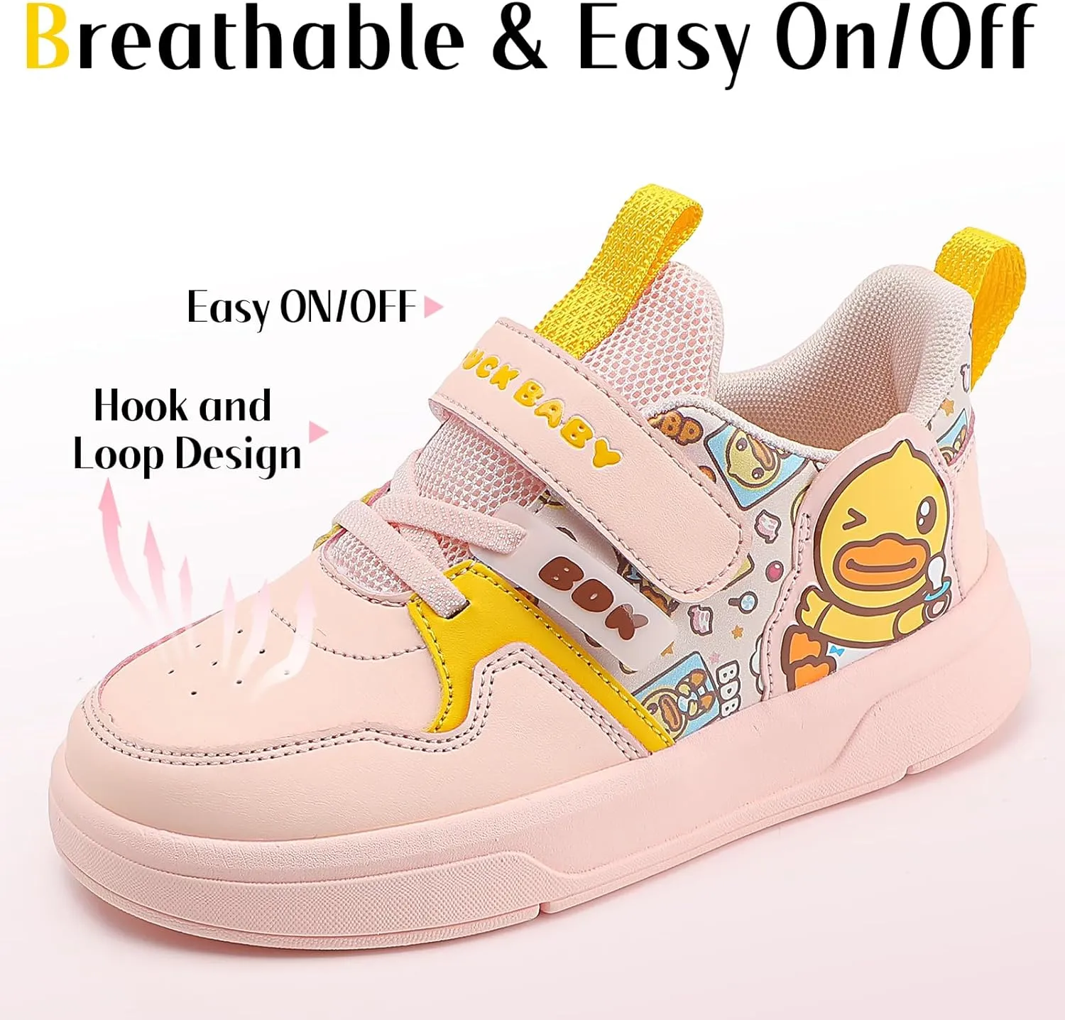B.Duck Toddler Shoes for Girl and Boy [Comfortable & Fashionable] Kids Shoe Toddler Tennis Shoes Toddler Sneakers for Toddler/Little Kid Toddler Shoes Size 6-Big Kid 1