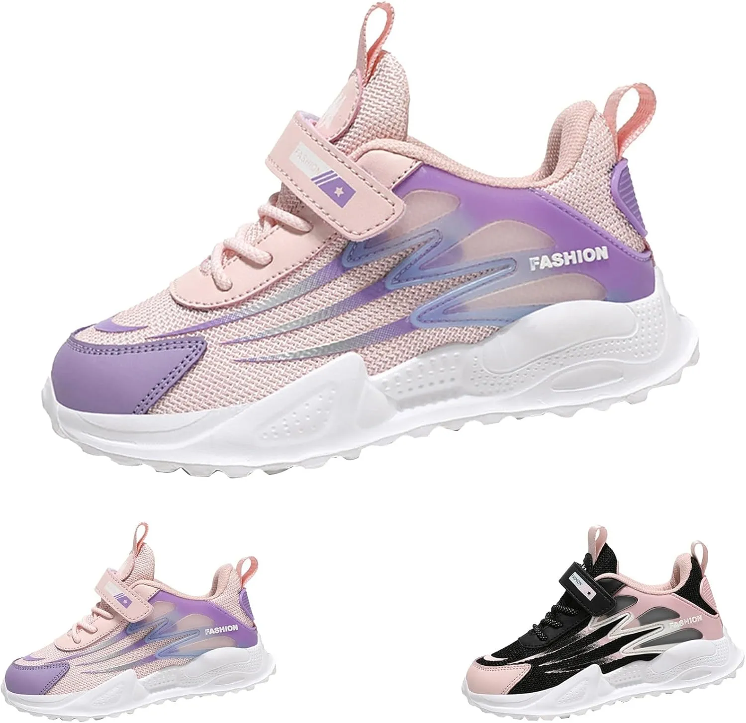 Big Girls Basketball Sneakers Lightweight Breathable Non Slip Comfortable Casual Running Walking Kids Shoes Size 3