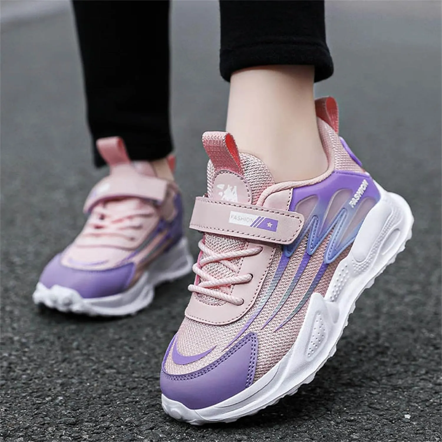 Big Girls Basketball Sneakers Lightweight Breathable Non Slip Comfortable Casual Running Walking Kids Shoes Size 3