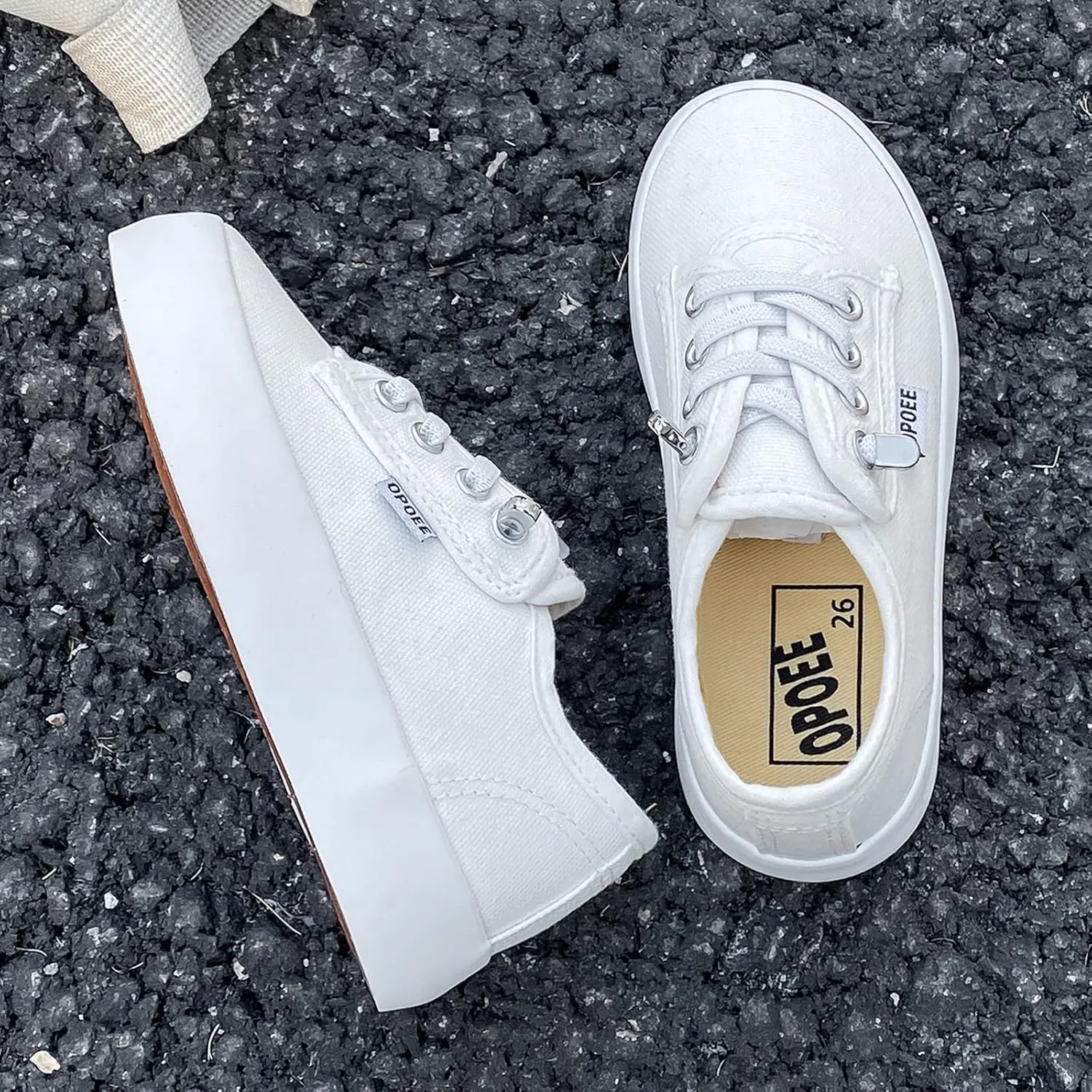 Boys and Girls, Low Cut Children's Canvas Shoes, Wide Fitting Lazy Skateboard Shoes