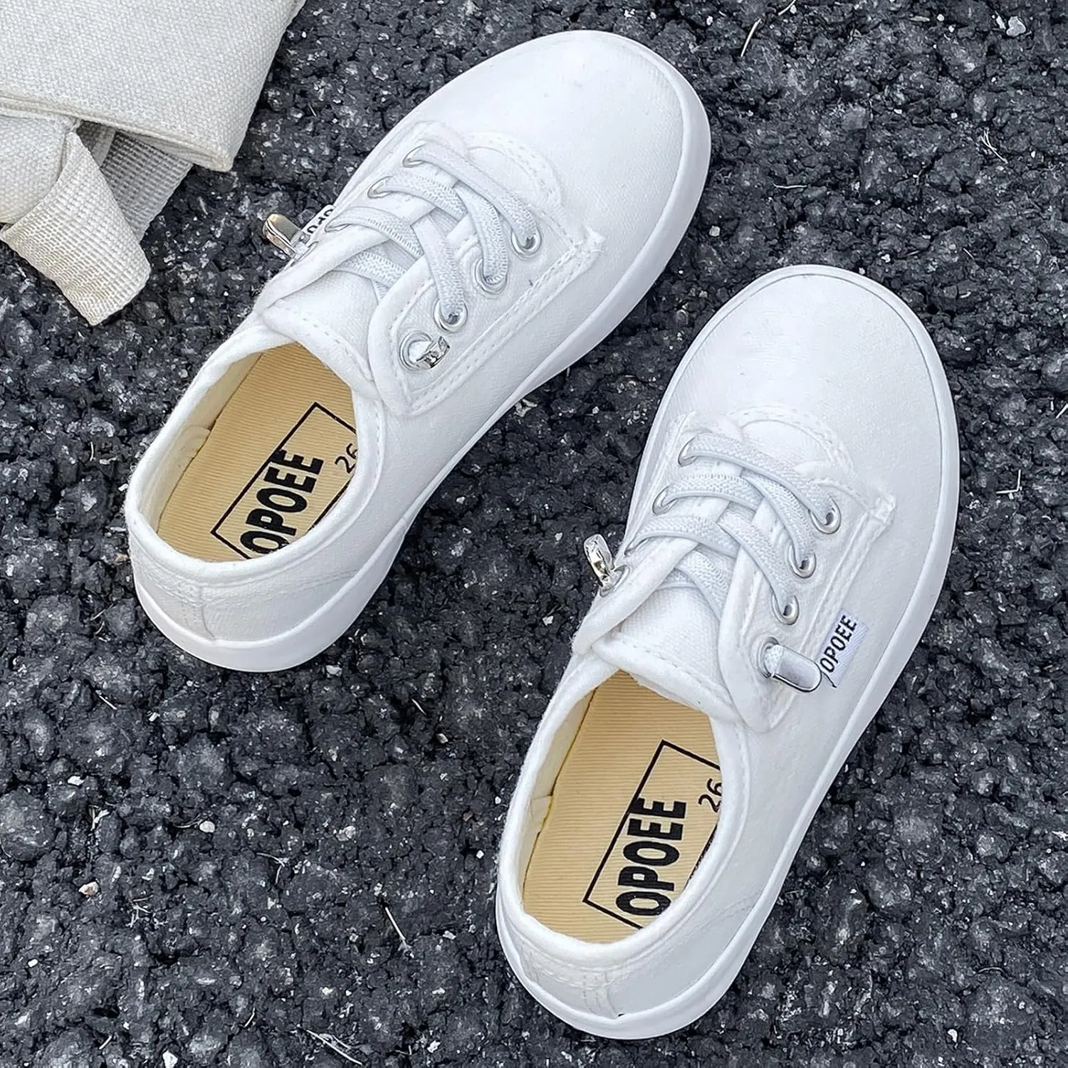 Boys and Girls, Low Cut Children's Canvas Shoes, Wide Fitting Lazy Skateboard Shoes