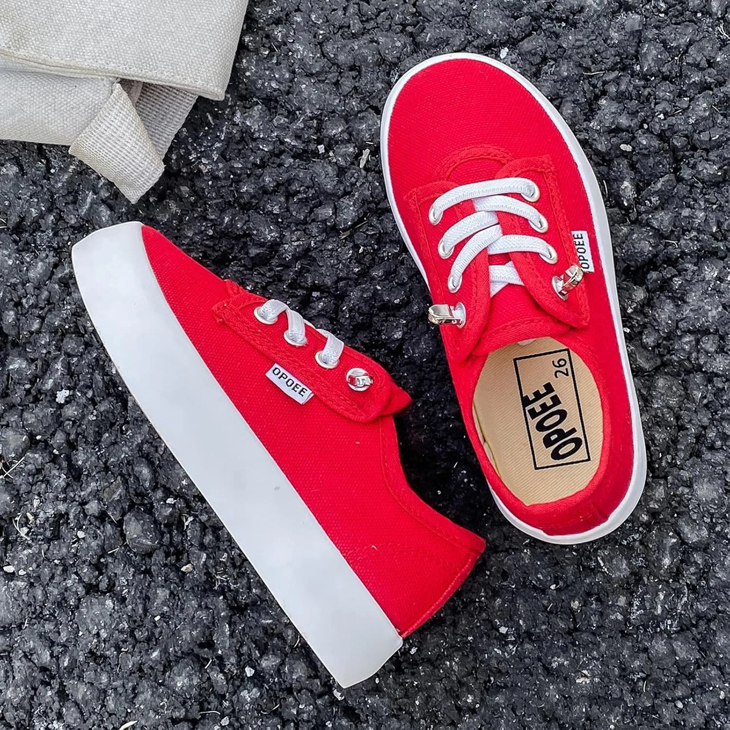 Boys and Girls, Low Cut Children's Canvas Shoes, Wide Fitting Lazy Skateboard Shoes
