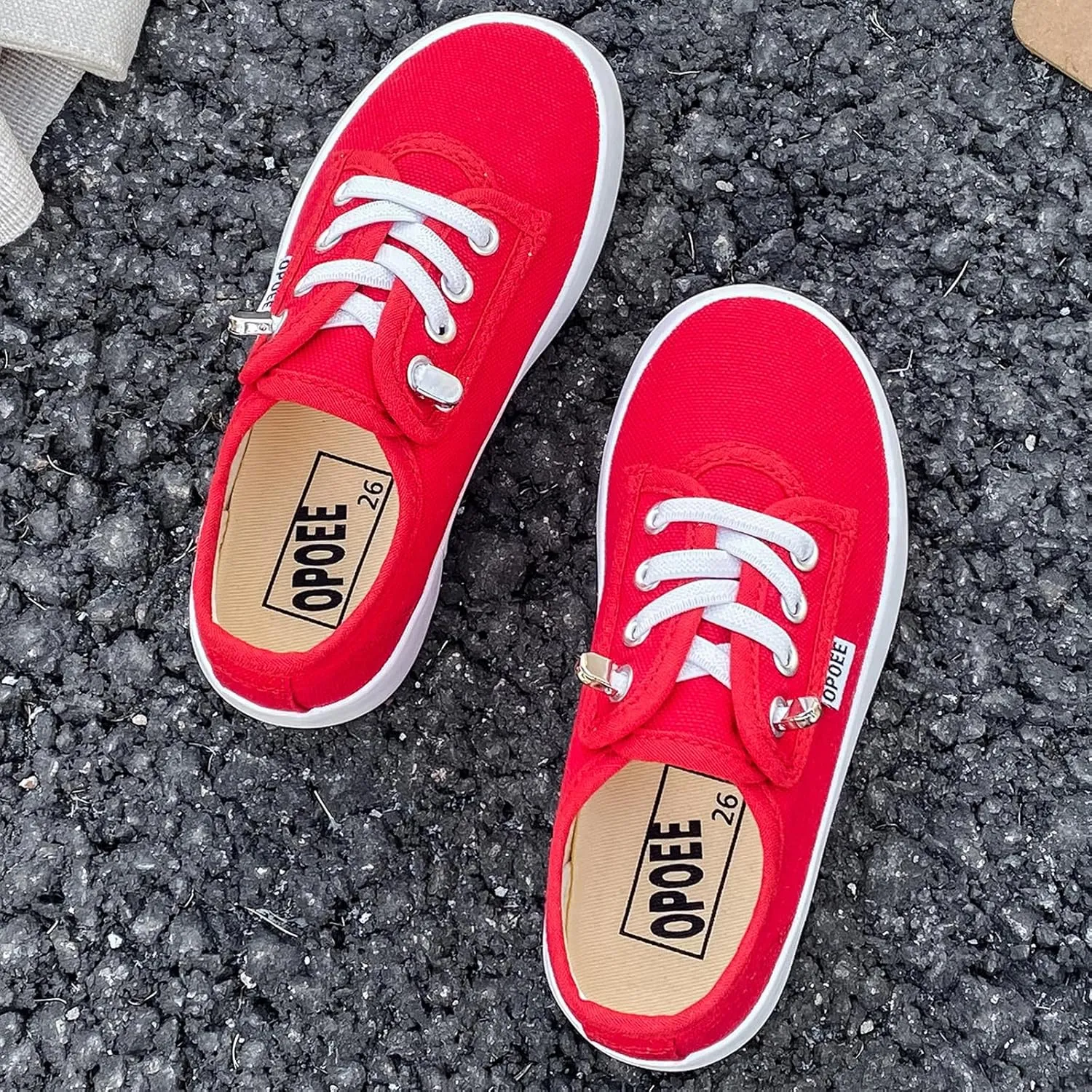 Boys and Girls, Low Cut Children's Canvas Shoes, Wide Fitting Lazy Skateboard Shoes