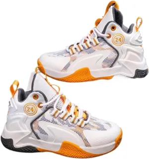 Boys Basketball Shoes 2025, Non-Slip Breathable Kids Athletic Sneakers for Outdoor Running, Lightweight Mesh Boys Sports Shoes with Cushioned Support