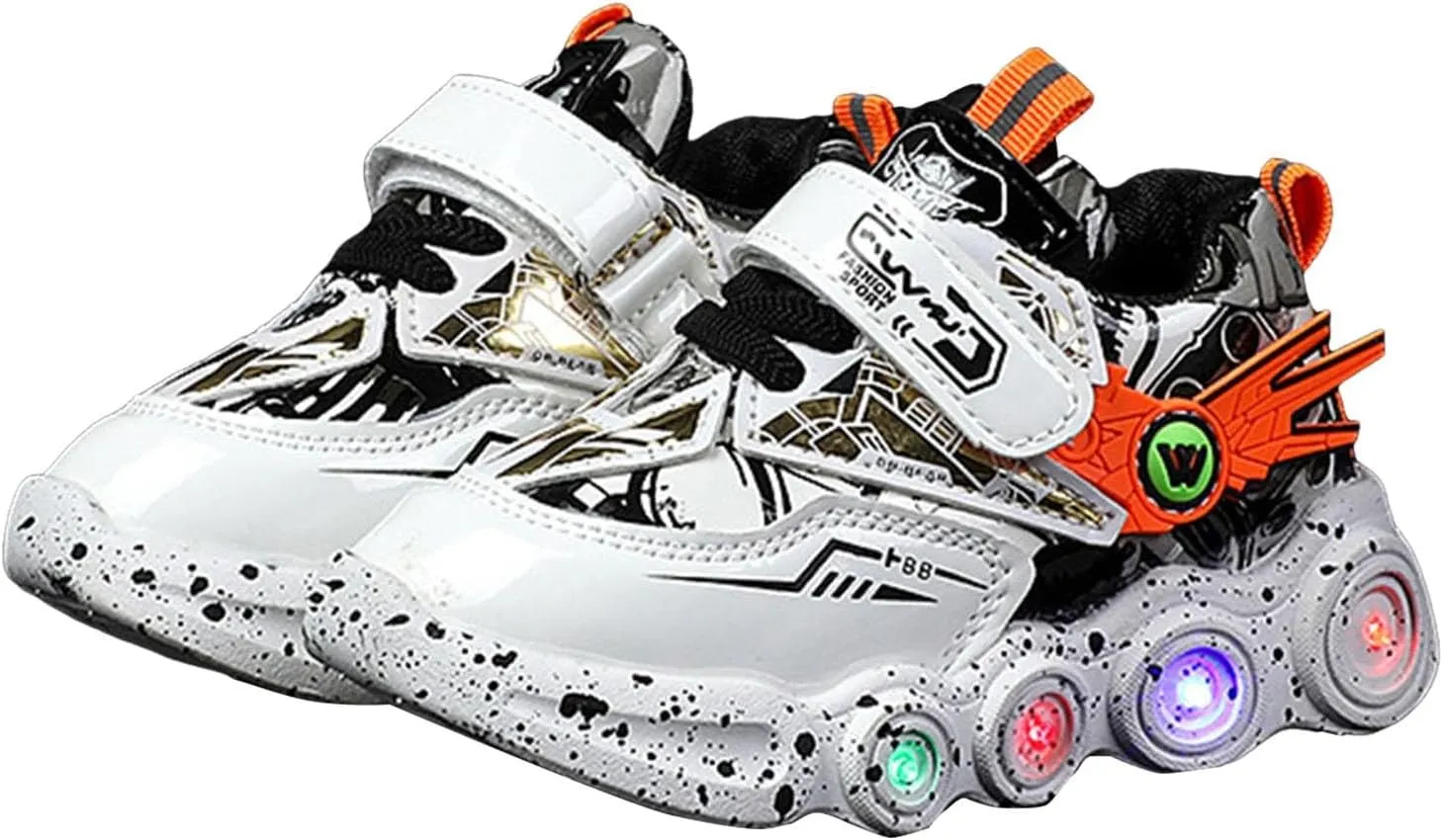 Boys Basketball Shoes Sneakers for Boys Children's Luminous Light Shoes Fashion Trend Mesh Athletic