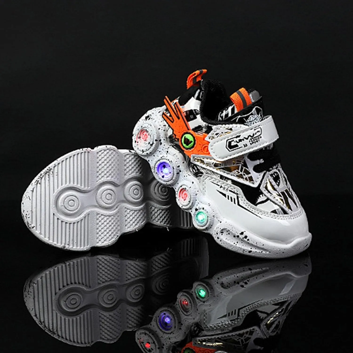 Boys Basketball Shoes Sneakers for Boys Children's Luminous Light Shoes Fashion Trend Mesh Athletic