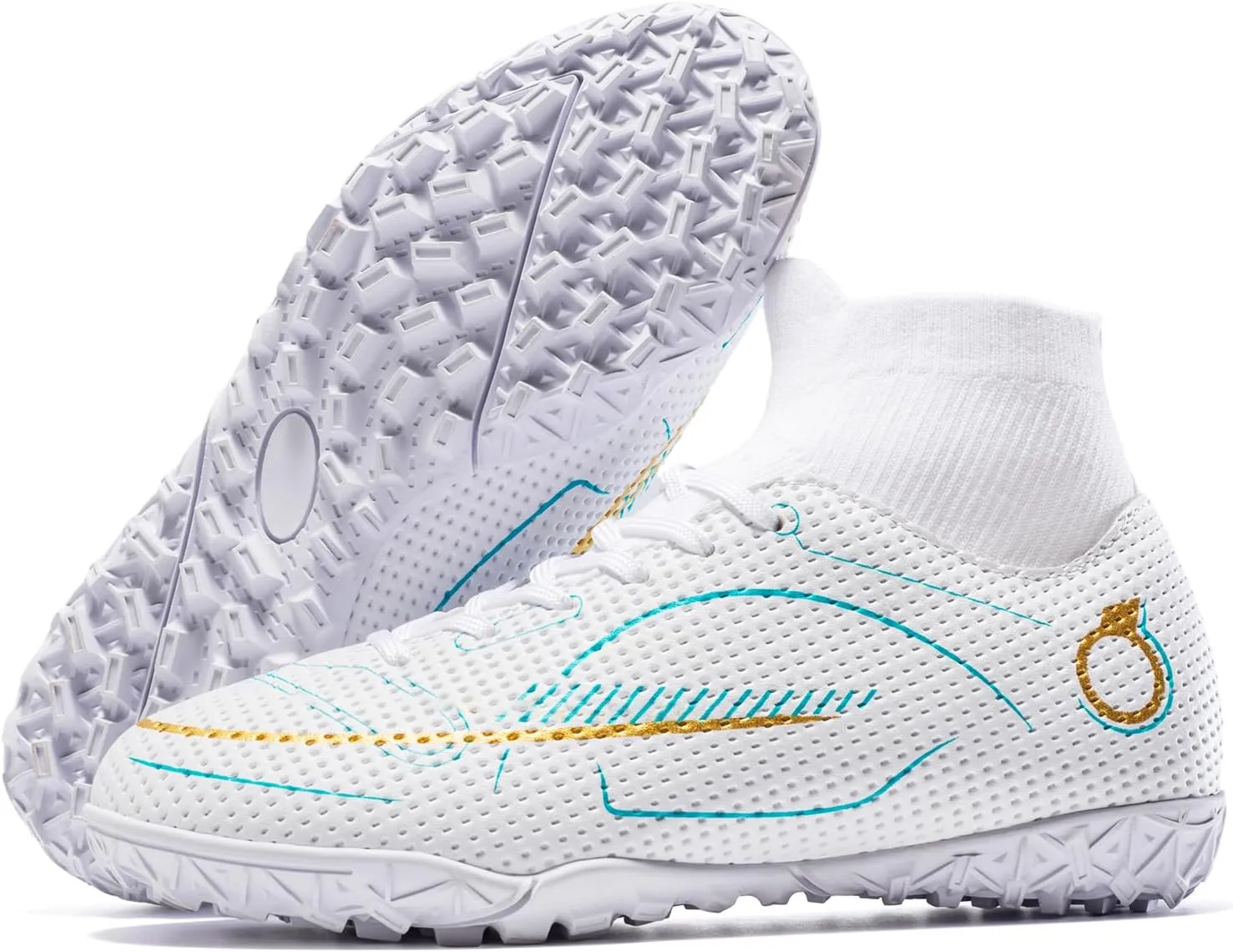Boys Girls Indoor Soccer Shoes Kids Football Trainning Shoes Athletic Soccer Cleats Turf Shoes