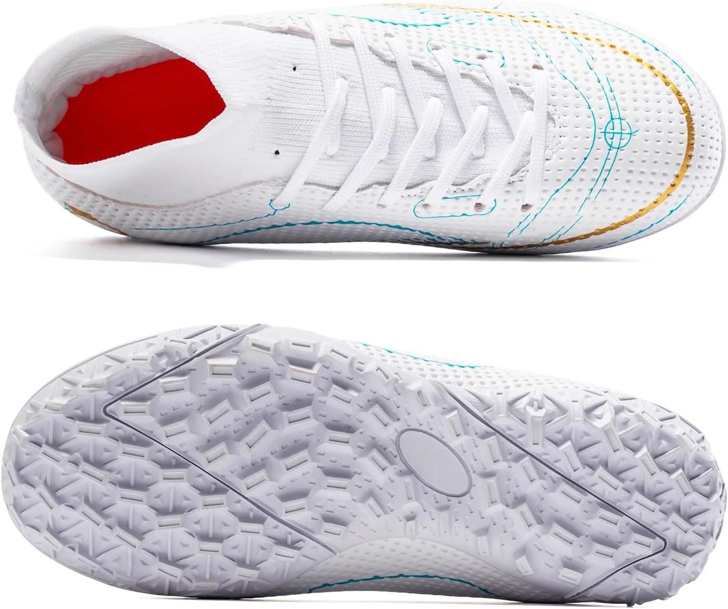 Boys Girls Indoor Soccer Shoes Kids Football Trainning Shoes Athletic Soccer Cleats Turf Shoes