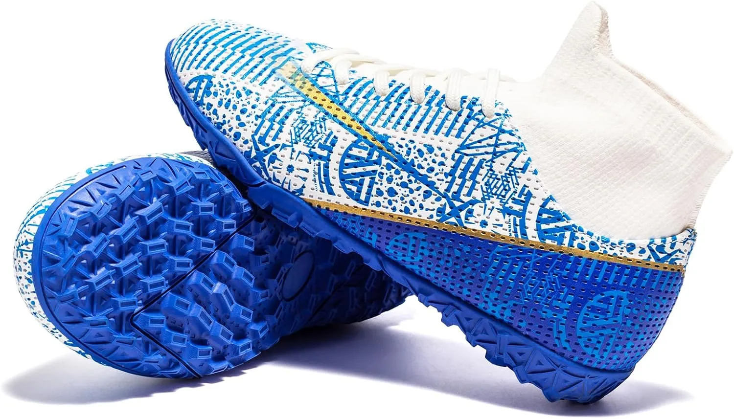Boys Girls Indoor Turf Soccer Shoes Slip on Soccer Cleats