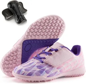 Boys Girls Soccer Cleats Indoor Turf Soccer Football Shoes Artificial Firm Ground Athletic Outdoor Youth Futsal Unisex-Child Lightweight Training Flexible Durable Comfortable Traction Breathable