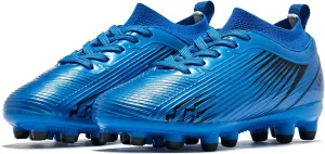 Boys Girls Soccer Cleats - Kids Dynamic Collar Football Shoes - Firm Ground Outdoor(Toddler/Little Kid/Big Kid)