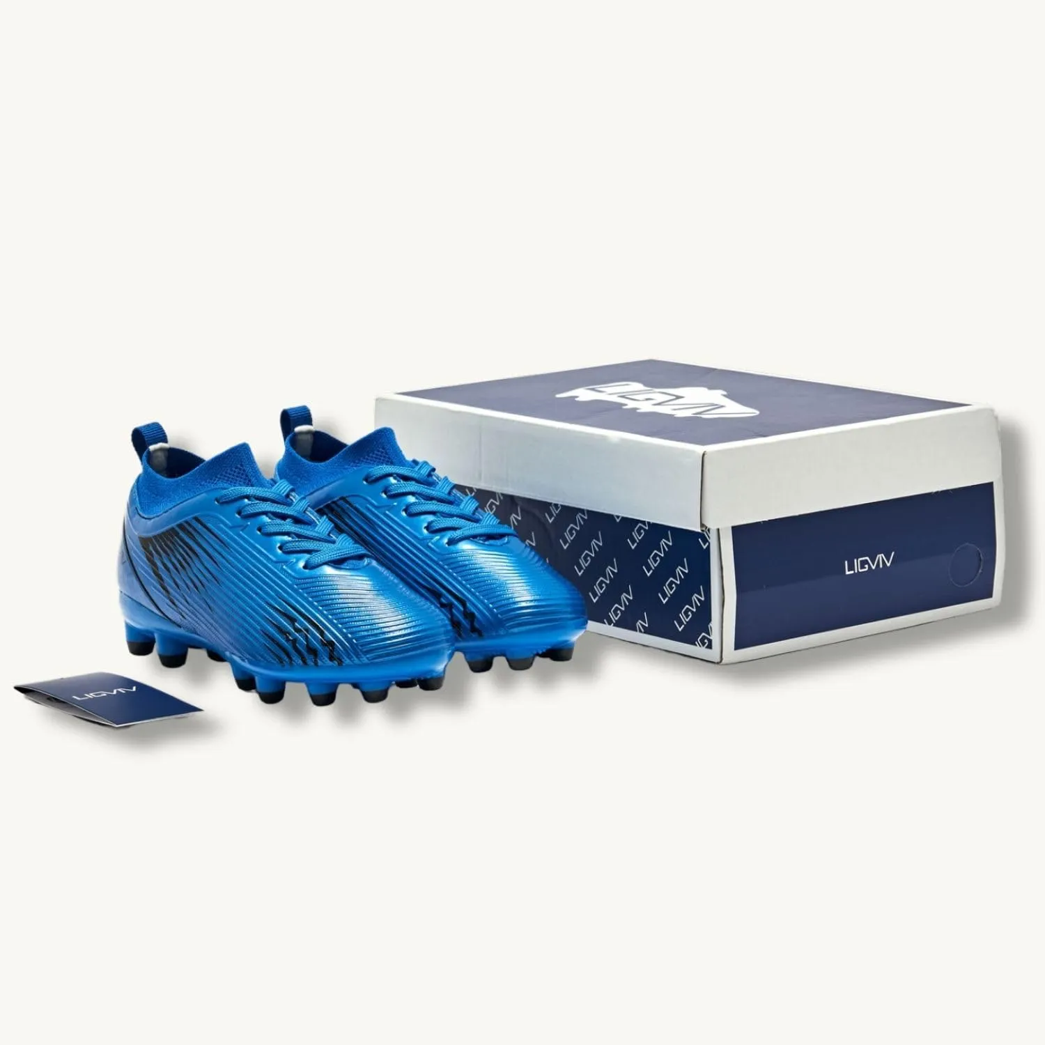 Boys Girls Soccer Cleats - Kids Dynamic Collar Football Shoes - Firm Ground Outdoor(Toddler/Little Kid/Big Kid)