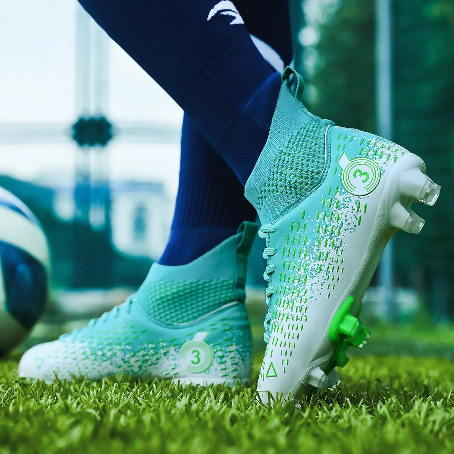 Boys gorls Soccer Cleats Shoes Kids Football clests (Toddler/Litter Kid/Big Kid)