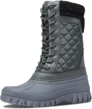 CAMEL CROWN Snow Boots for Women - Waterproof Booties with Warm Fur Lined Lace-up Shoes for Winter Outdoor