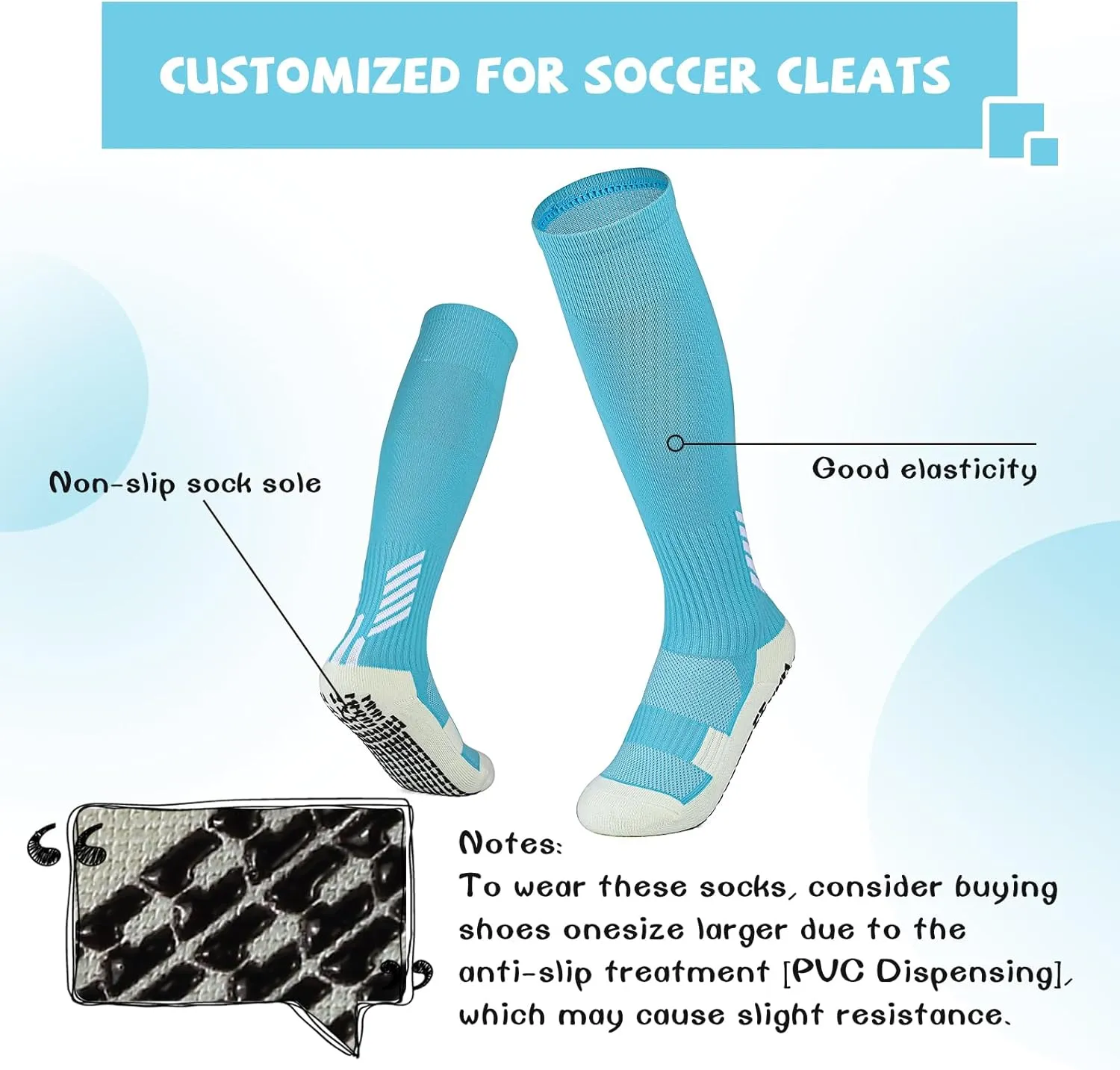 CBUSTER Kids Soccer Cleats Boys Girls Football Shoes with Socks Youth Soccer Shoes AG