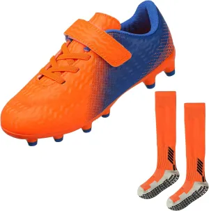 CBUSTER Kids Soccer Cleats Boys Girls Football Shoes with Socks Youth Soccer Shoes AG