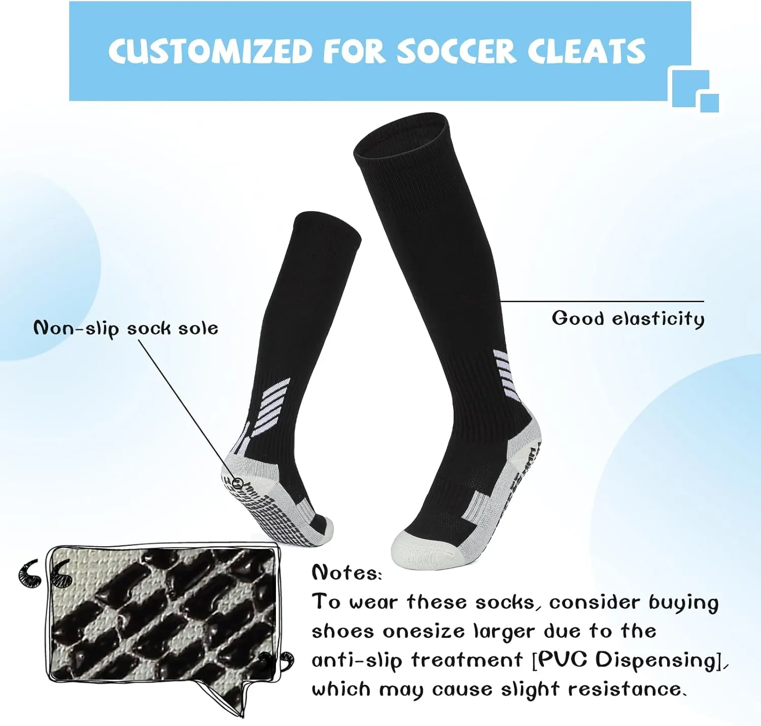 CBUSTER Kids Soccer Cleats Boys Girls Football Shoes with Socks Youth Soccer Shoes AG
