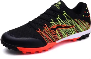 CERYTHRINA Kids Turf Soccer Shoes Boys Girls Athletic Indoor Outdoor Football Cleats Hook and Loop Shoes