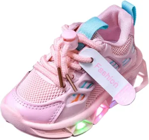Children's Fashion Luminous Light Shoes Mesh Lightweight Small Children Comfortable Casual Sneakers Big Boy Boy Sneakers