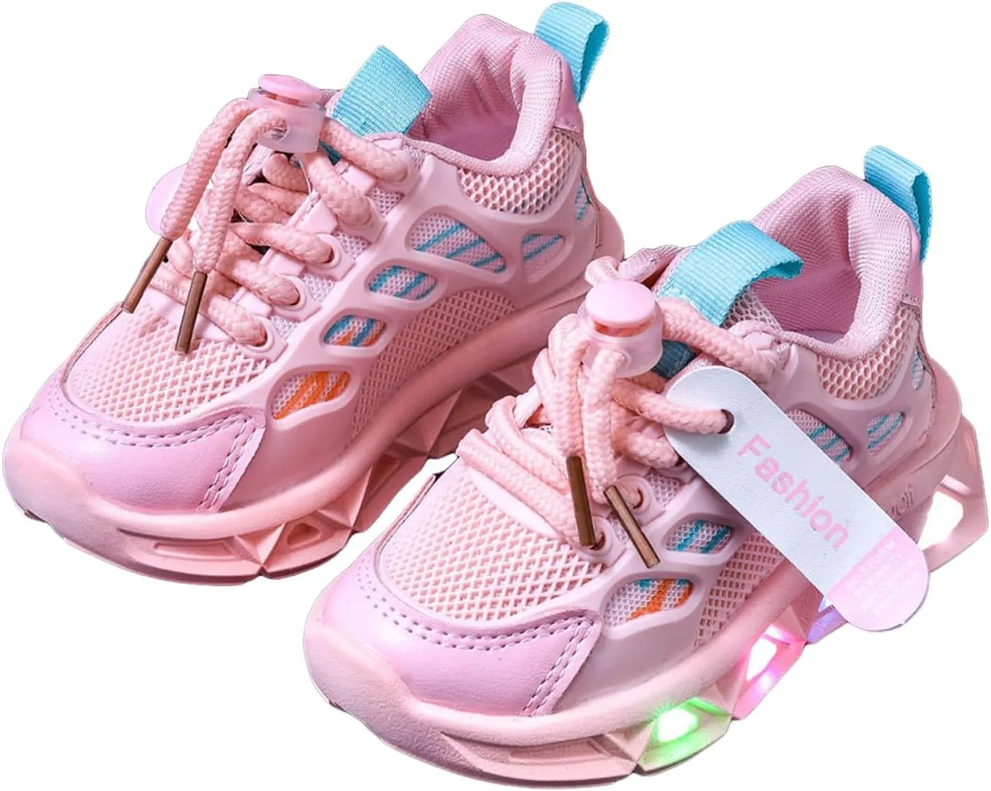 Children's Fashion Luminous Light Shoes Mesh Lightweight Small Children Comfortable Casual Sneakers Big Boy Boy Sneakers