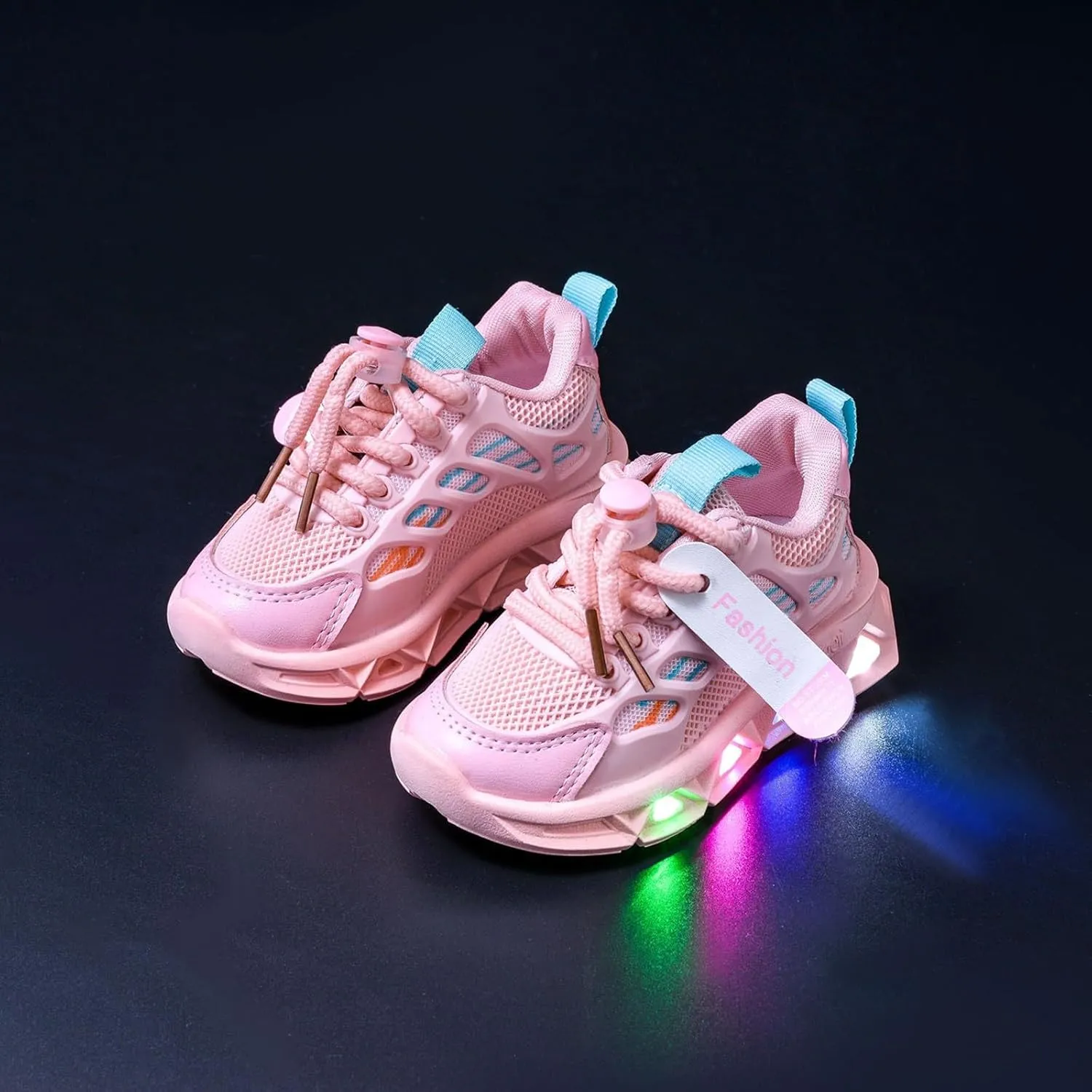 Children's Fashion Luminous Light Shoes Mesh Lightweight Small Children Comfortable Casual Sneakers Big Boy Boy Sneakers